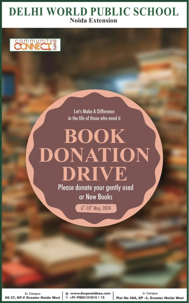 BOOK DONATION DRIVE 6th to 10th MAY 2024